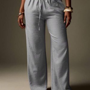 Summer casual wide leg linen pants